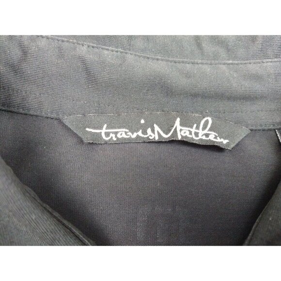 Travis Mathew Performance Black Striped Rio Secco Golf Club Polo Shirt XL - Picture 4 of 10